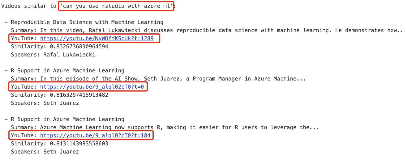 Semantic query for the question - can you use rstudio with Azure ML
